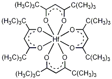 Tetrakis(2,2,6,6-tetramethyl-3,5-heptanedionato)hafnium(IV) Chemical Structure